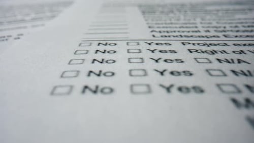 Close Up View of Paper Document on Desk