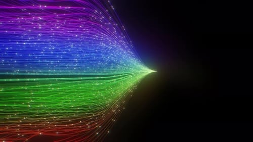 AI Training Dataset optical fiber High-Speed data transfer AI network technology abstract background