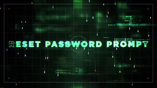 Reset Password Prompt Glitch Hud Satelite Style Hologram Video
