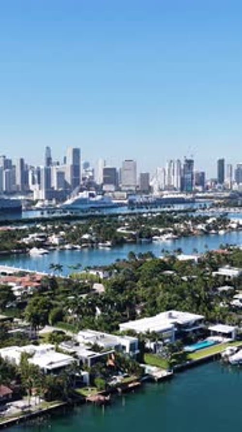 Miami Skyline At Miami In Florida United States.