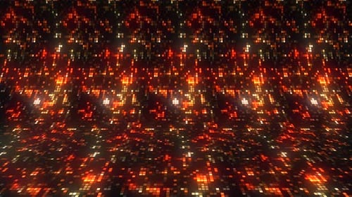 Dynamic Glowing Pixel Grid Abstract Background Loop