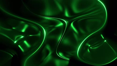 Green Abstract Mystical Liquid Metallic Background Vj Loop In 4K