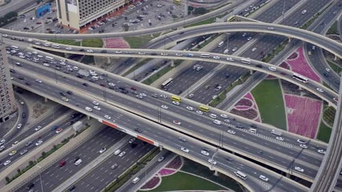 Highway Intersection Traffic - 4K