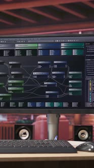 Vertical Video Programming Code on PC Display Used for Developing ...