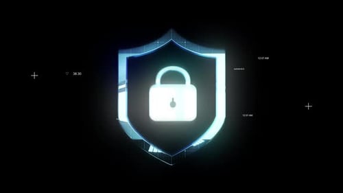 Shield Security Lock Logo Alpha Channel