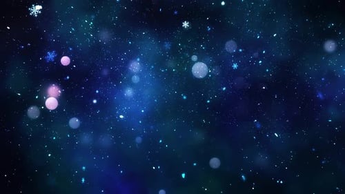 Sparkling Snowflakes and Bokeh Winter Celebration Background