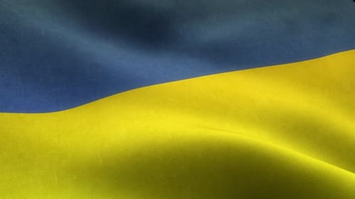 Realistic Waving Ukraine Flag Loop Background