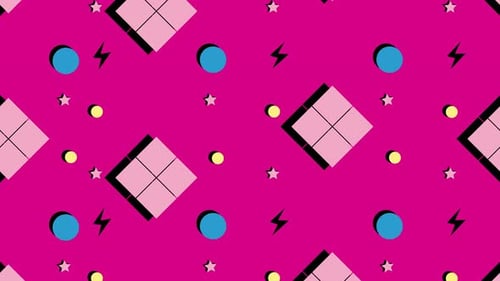Memphis Background Retro Animated Background
