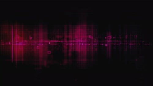 Futuristic Glowing Digital Grid Background Loop