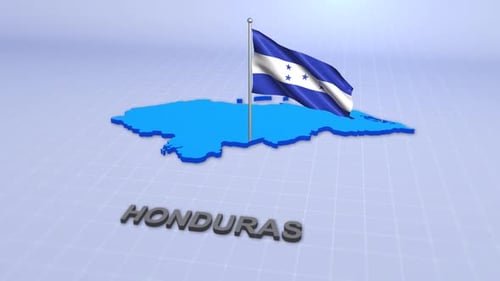 Honduras-Karte mit Flagge