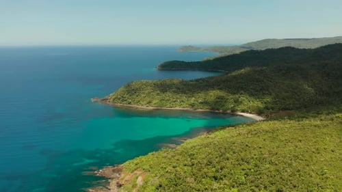 Tropical Island with Blue Lagoon