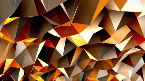 Abstrakte Animation goldorangenbrauner geometrischer Formen