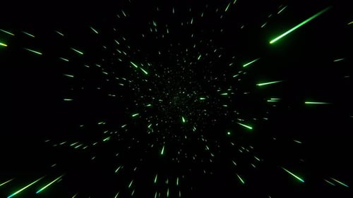 Boucle Vj de fond de vol interstellaire futuriste vert Hyperjump en 4K