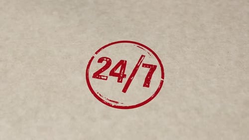 24 by 7 24 hour a day service round the clock stamp and stamping