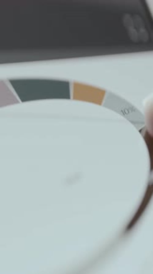 Pie Chart Graph Displayed on Tablet