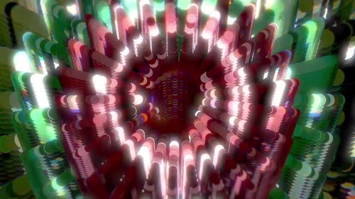 3 D Animation Of Abstract Rotating Particles 02. 4Đş