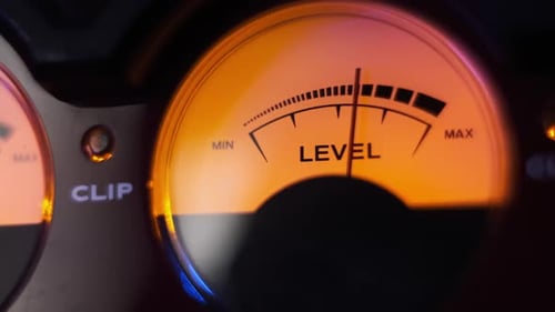 Indicador analógico de flecha redonda del nivel de señal de Audio con retroiluminación amarilla