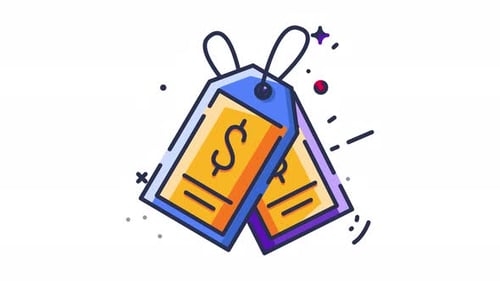 Animated Price Tags Icon for E-commerce Business