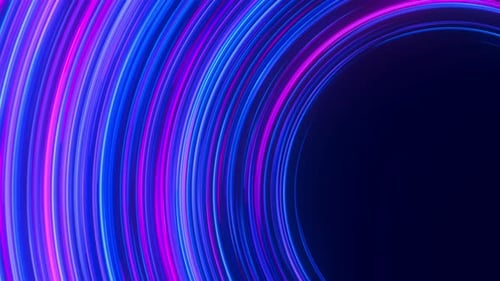 Extreme Closeup of Circular Big Data Light Speed Flow Abstract Digital Data Stream of Quantum