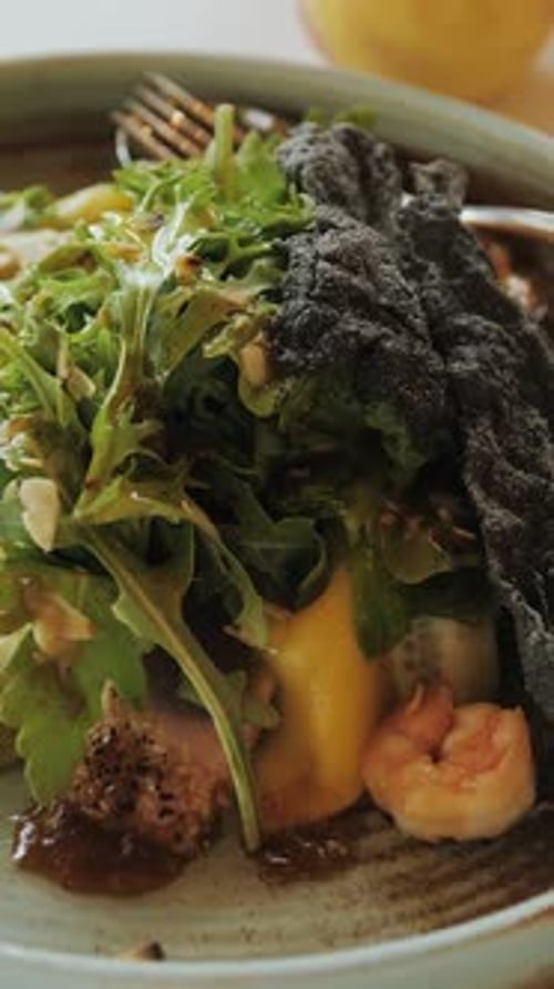 Shrimp and Mango Salad on Plate