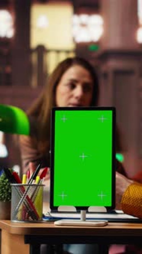 Vertical Video Diverse Team Immersed in Dramatic Arts Rehearsal with Chroma Key