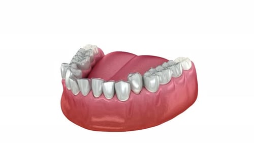 3D Animated Invisible Aligner and Teeth Medical Animation