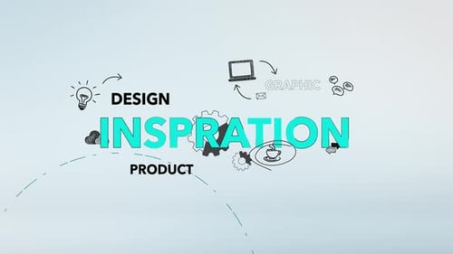 Infográfico: Inspiração, fundo tipográfico