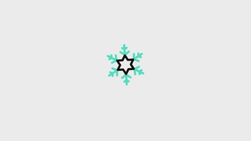 Minimalist Snowflake Icon Reveal for Winter Projects