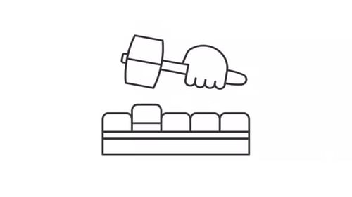 Icono de martillo animado