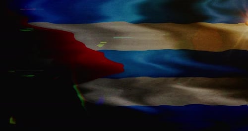 Die kubanische Flagge weht, Panne, Geräusch in einer Schleife