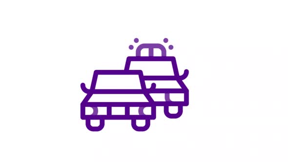 Police Car Chasing Animated Icon, Backgrounds Motion Graphics ft ...