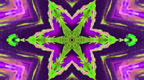 Vibrant Abstract Kaleidoscope Fractal Motion Background