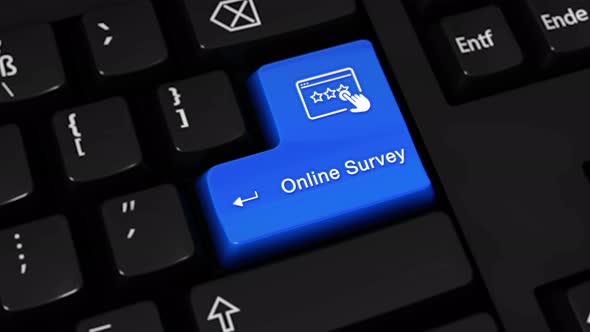 Online Survey Rotation Motion On Computer Keyboard Button, Backgrounds ...