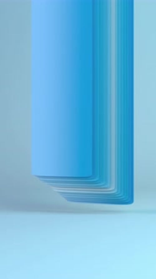 Abstract Blue Fluid Wave Page Curl Transition