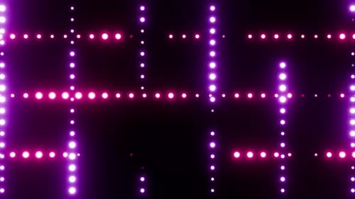 Neon Round Pink And Purple Lights For Scene Or Show Background Vj Loop
