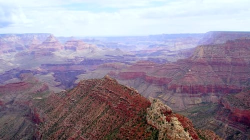 Aerial Drone Stock Video Of View Into The Grand Canyon