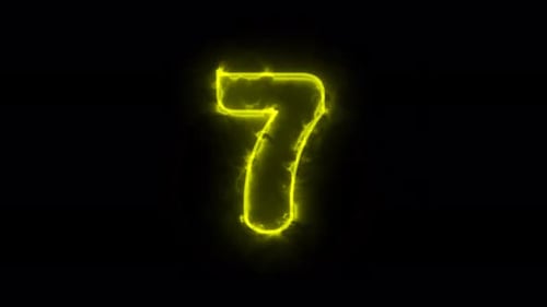 Fire countdown ten to zero . Number counting animation . 4k video background.