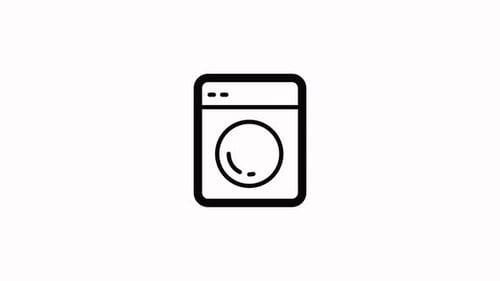 Animated Washing Machine, icon Alpha Channel