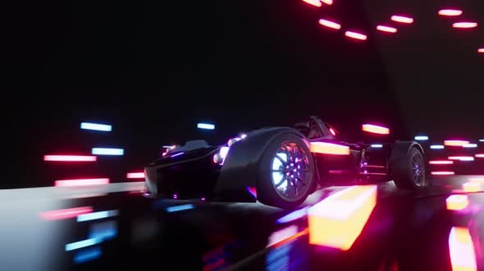 Screen of Car Racing Game with Sportscar Driving Fast Through ...