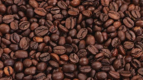 Roasted Coffee Beans Close Up