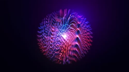 Dynamic Abstract Particle Sphere Animation
