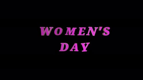 Animación del Logo Tipográfico del Día de la Mujer