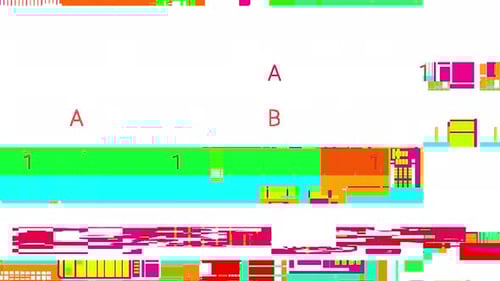 Corruption Collection: Animación de transición de datos del efecto de falla de bandas parpadeantes de n analógico
