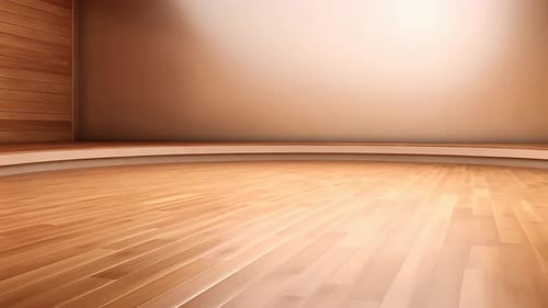 Modern 3D Virtual Studio Room with Curved Wall Background