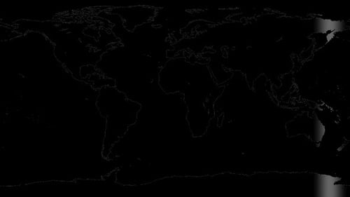 2D HUD World Map scan animation in monchrome