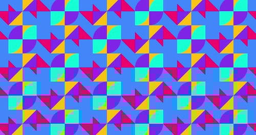 Fond de boucle abstrait psychédélique, motif géométrique animé moderne ou résolution d'arrière-plan