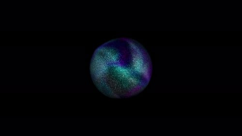 Colorful glowing particle Sphere
