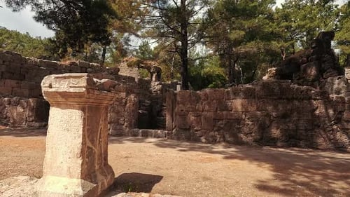 Phaselis Ancient City in Kemer of Antalya or Faselis Was a Greek and Roman City Coast Ancient Lycia