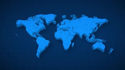 World Map Location Animation Background