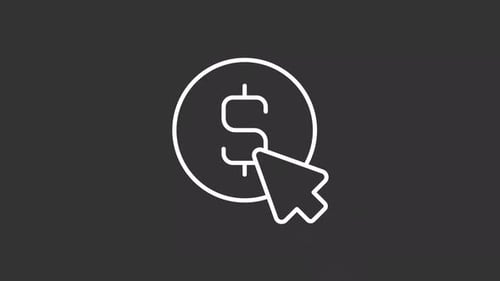 Animated Mouse Cursor Clicking Dollar Sign Icon